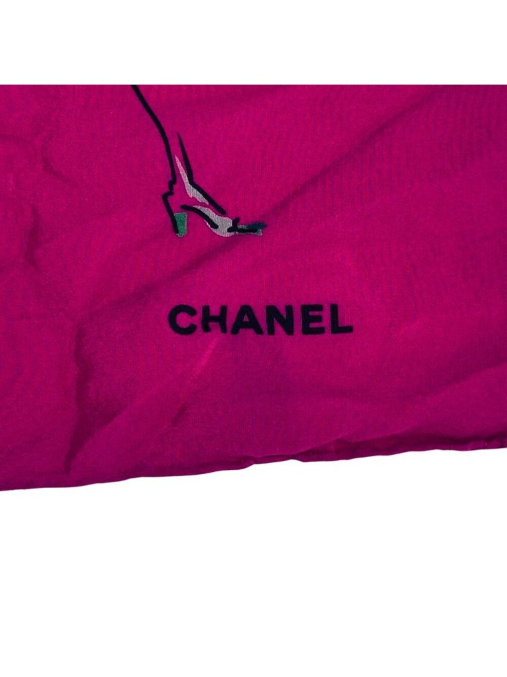 Chanel Scarf Mademoiselle Silk Purple Sheer Large - Picture 2 of 14